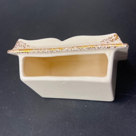 Mid-Century American Goldfinch Bird Lord's Prayer Book Ceramic Planter Vintage - Picture 8 of 11